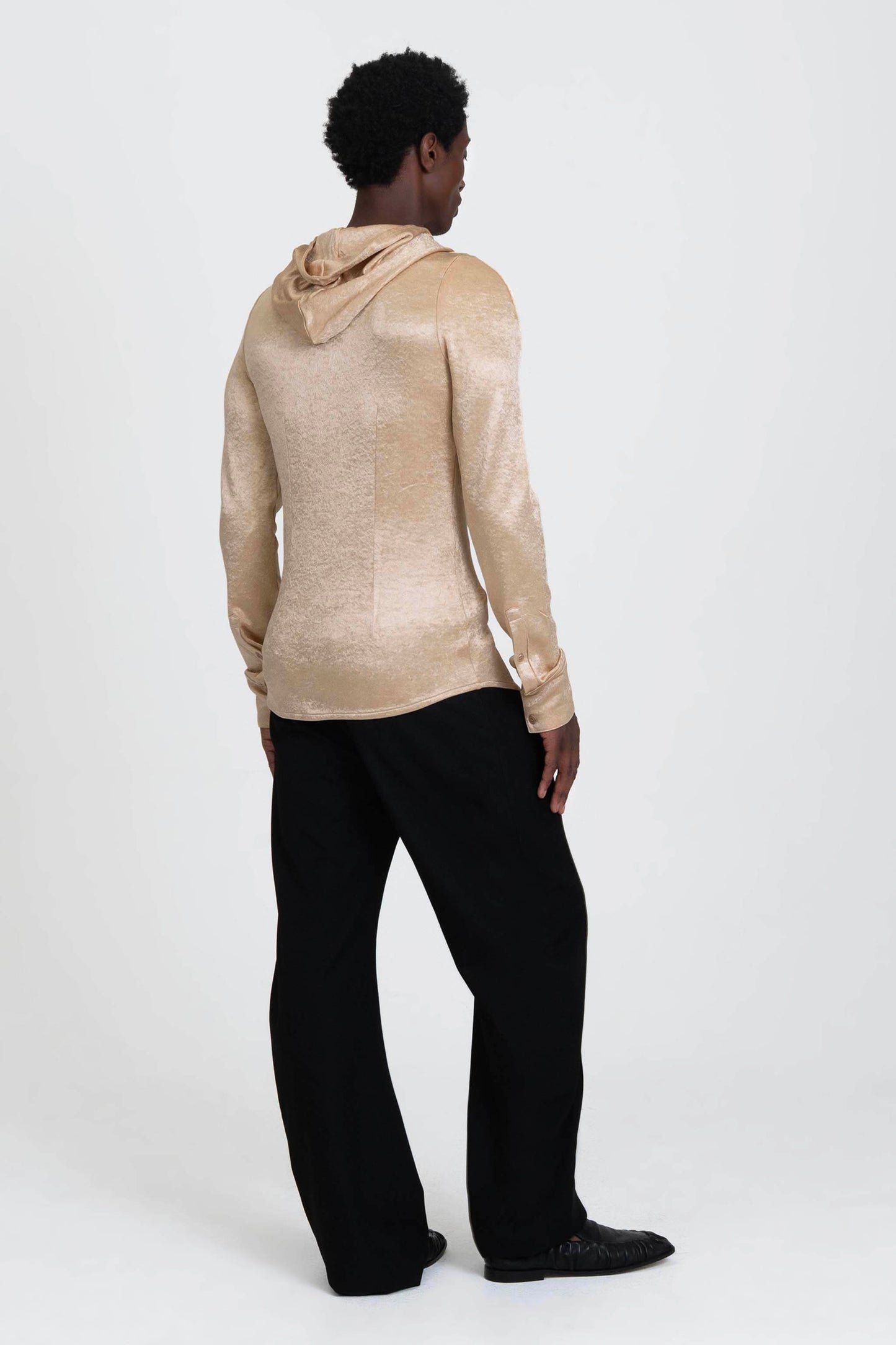 Slot Hooded Shirt Boulder Gold