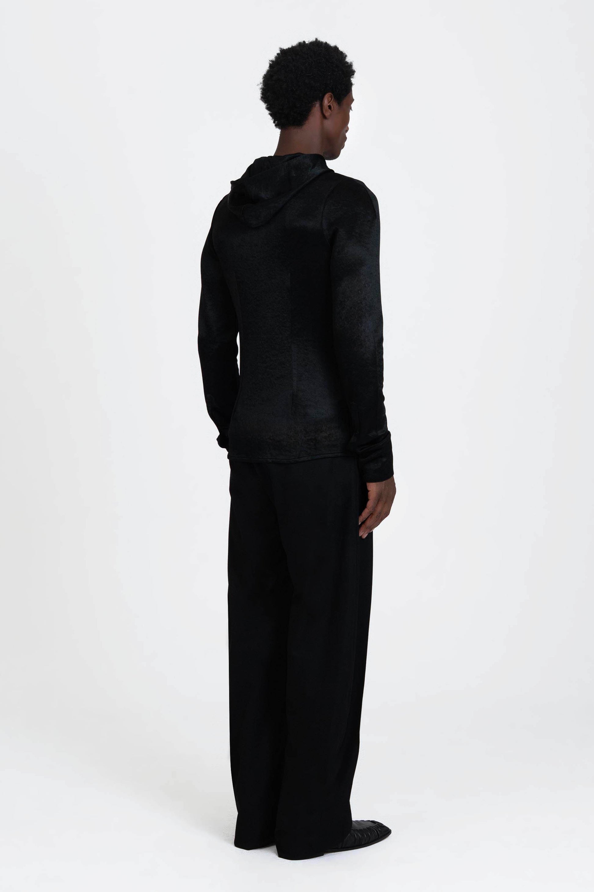 Bianca Saunders Slot Hooded Shirt - men's designer hooded shirt styled