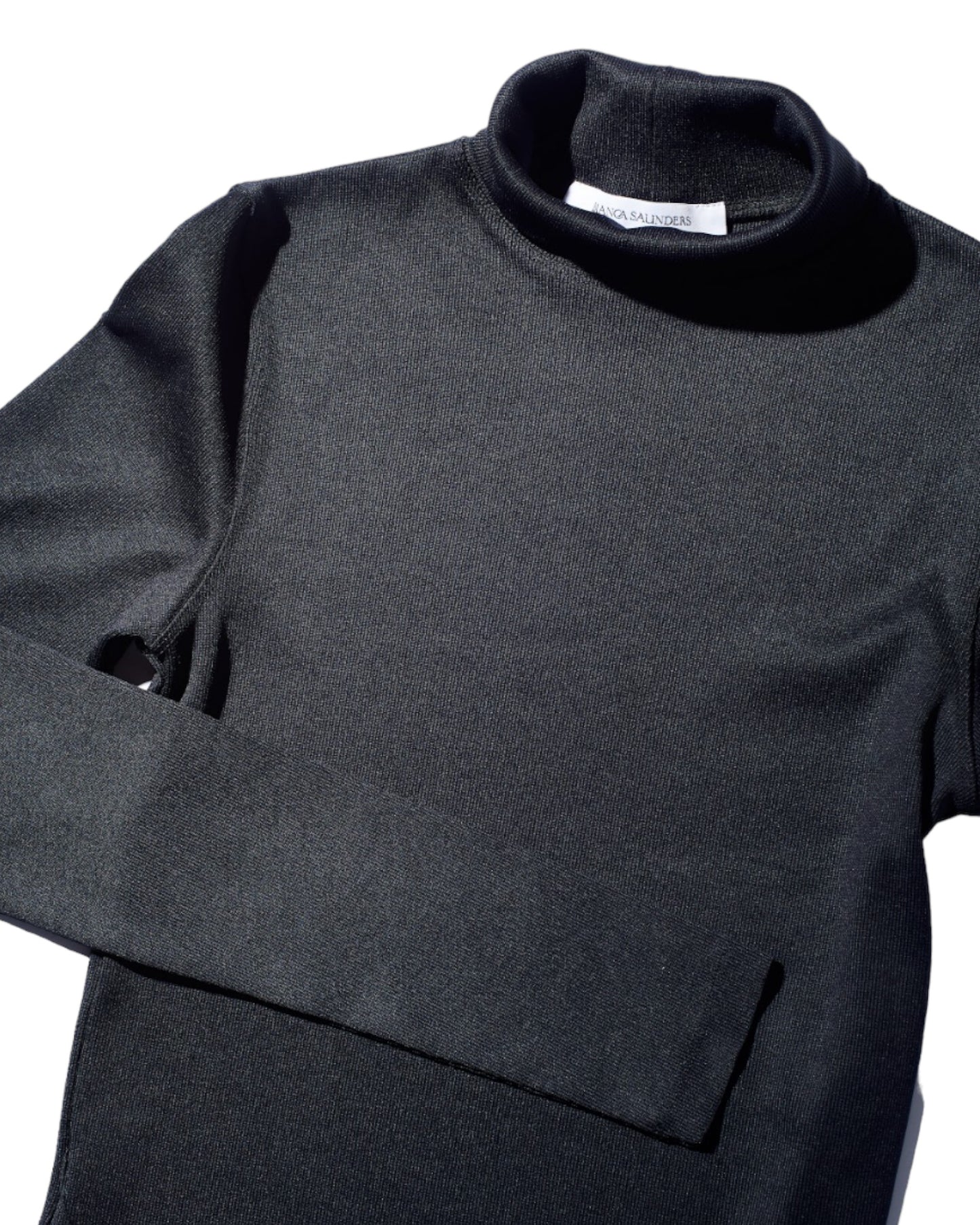 Black Contour Turtleneck