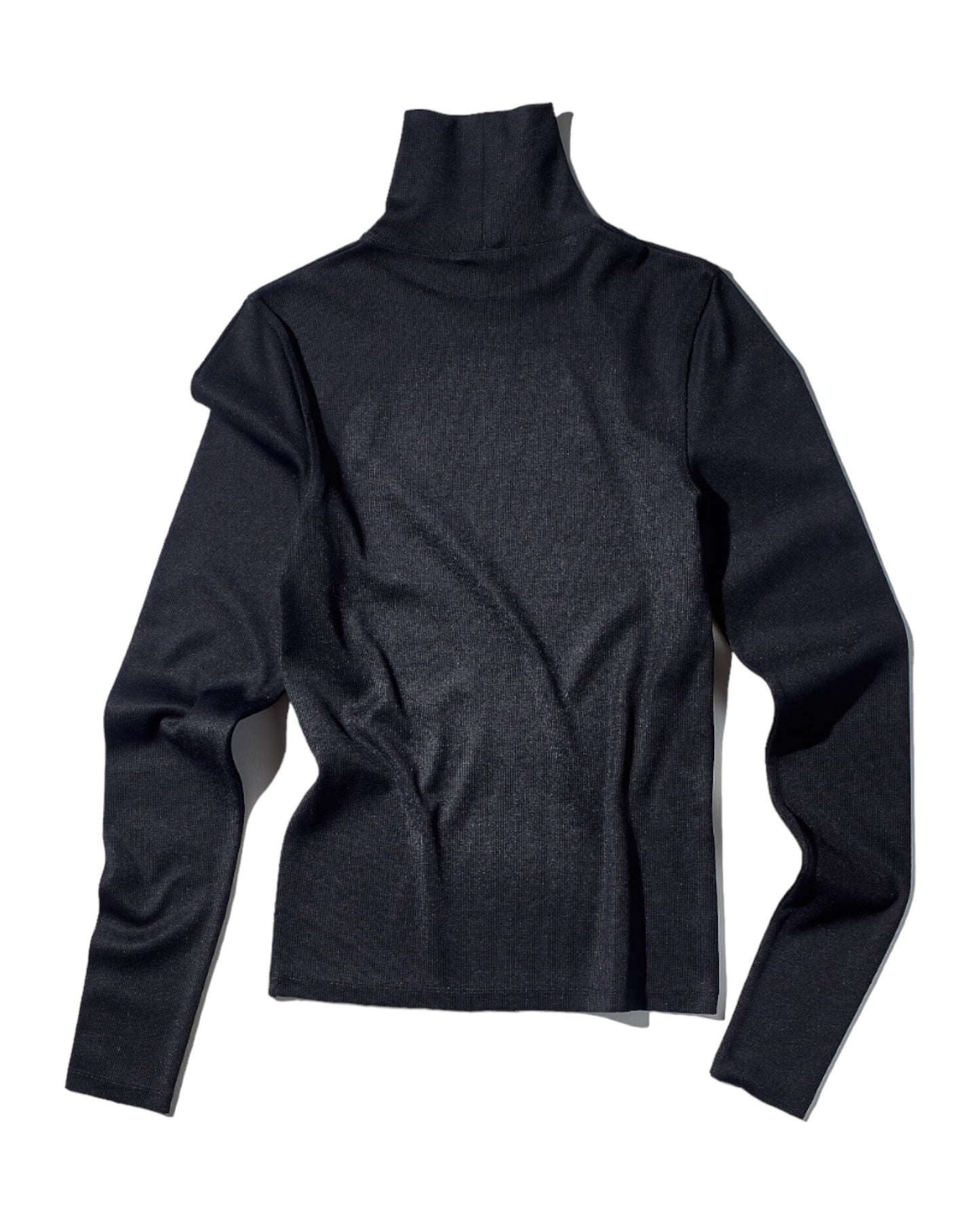 Black Contour Turtleneck