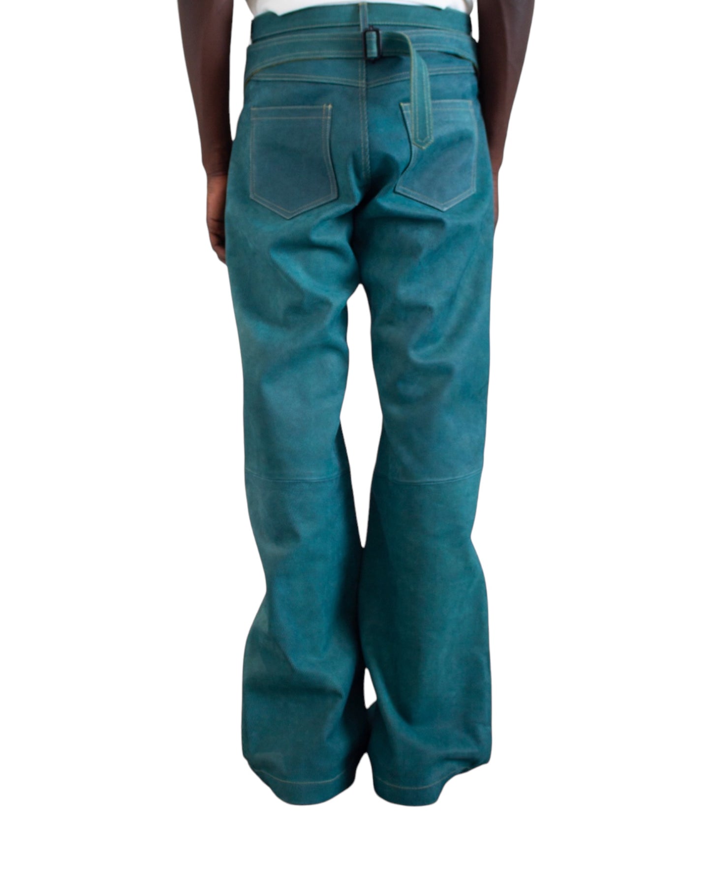 Larda Leather Reverse Jeans