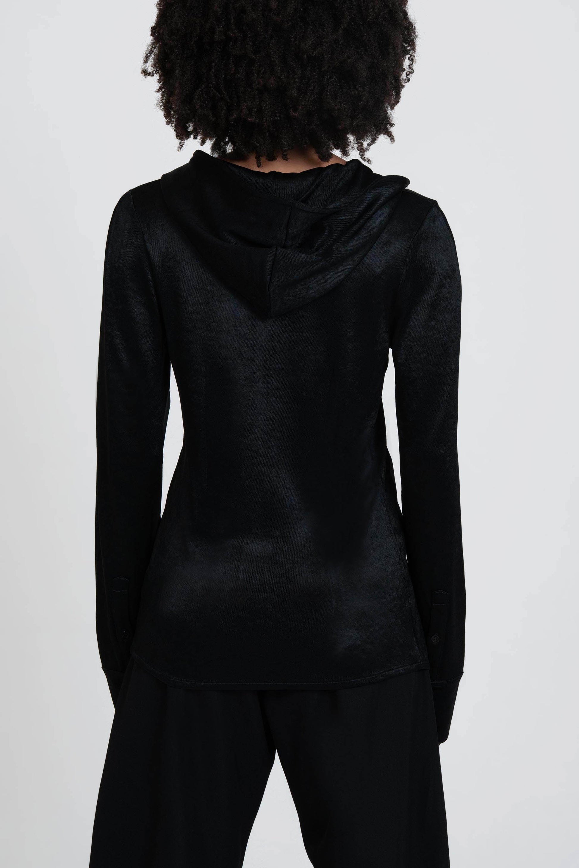 Bianca Saunders Slot Hooded Shirt two-piece hood - women's designer shirt back