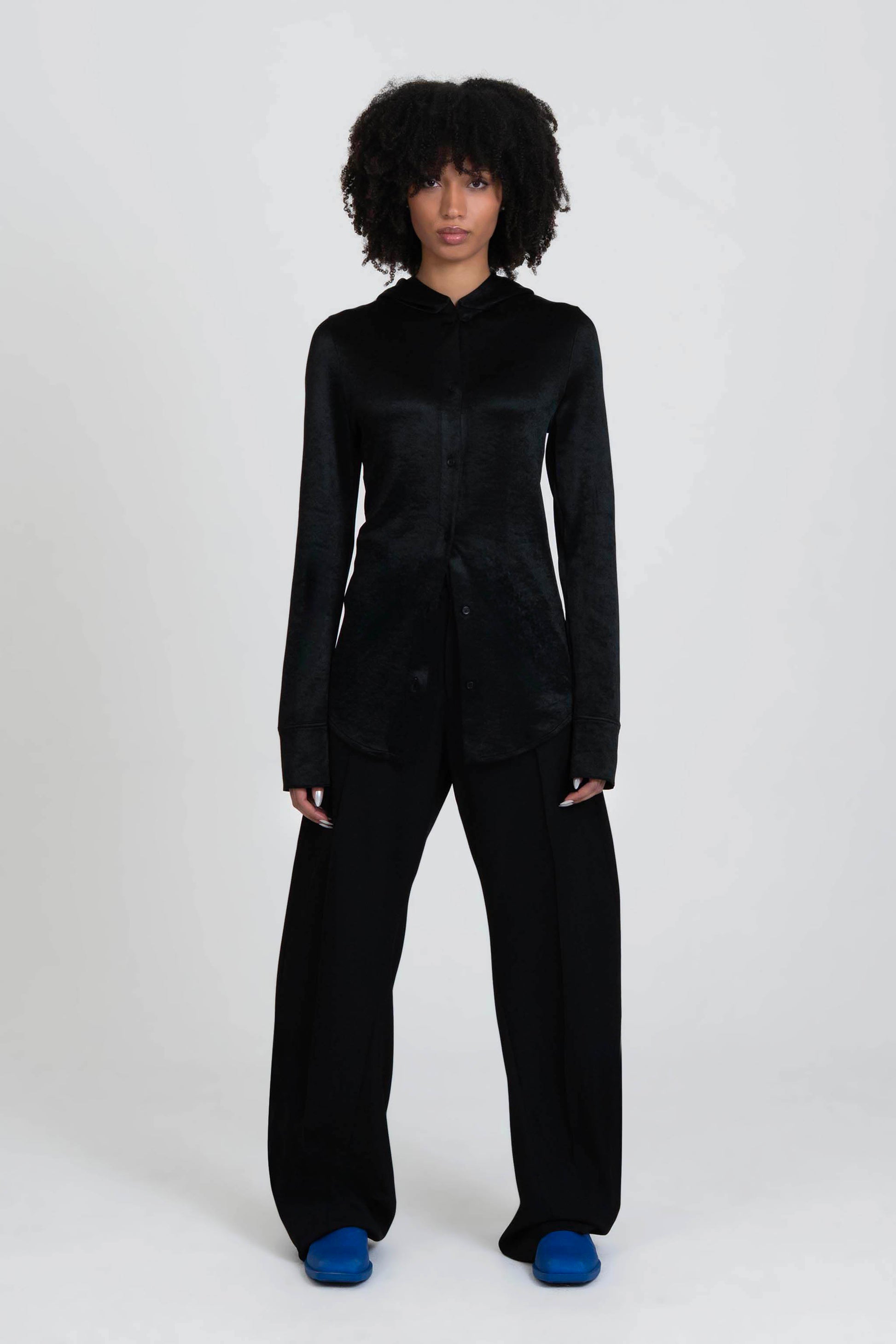 Bianca Saunders Slot Hooded Shirt - women's contemporary shirt styled