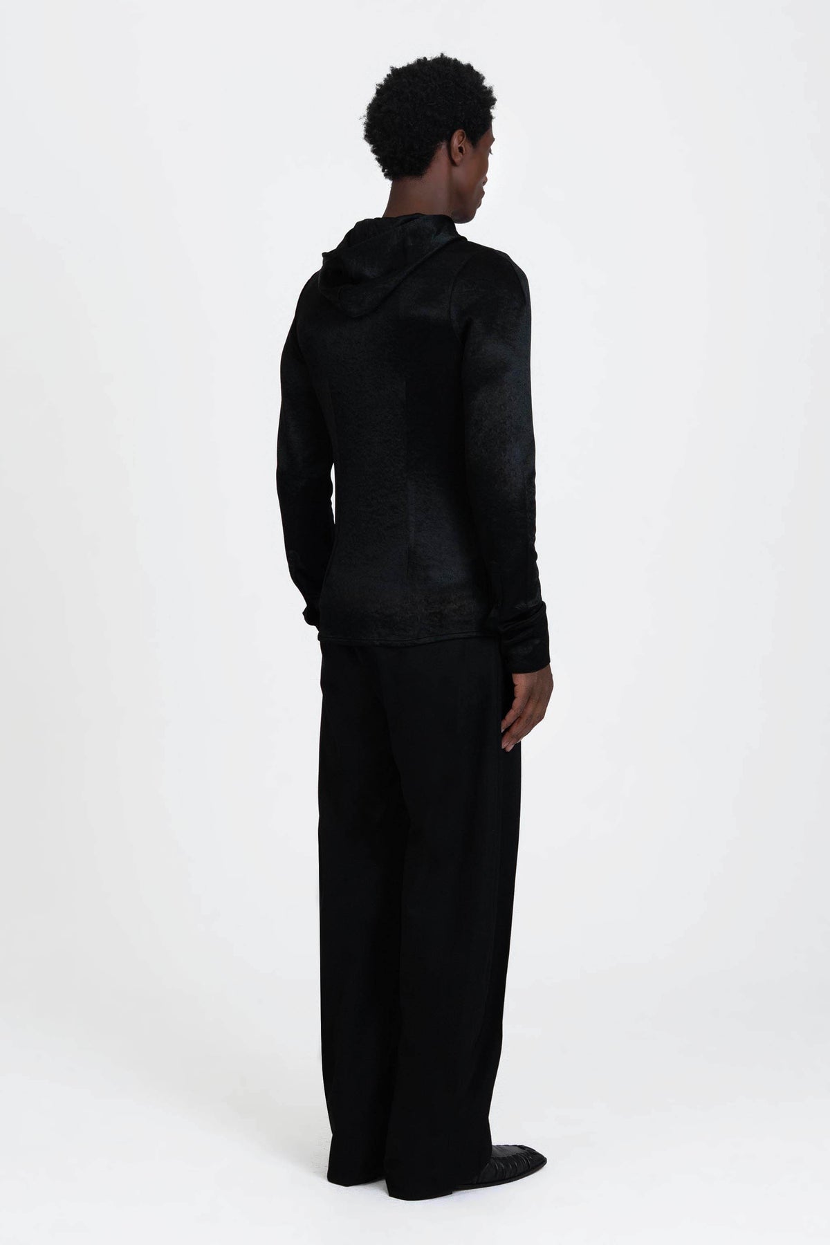 Bianca Saunders Slot Hooded Shirt - men's designer hooded shirt styled