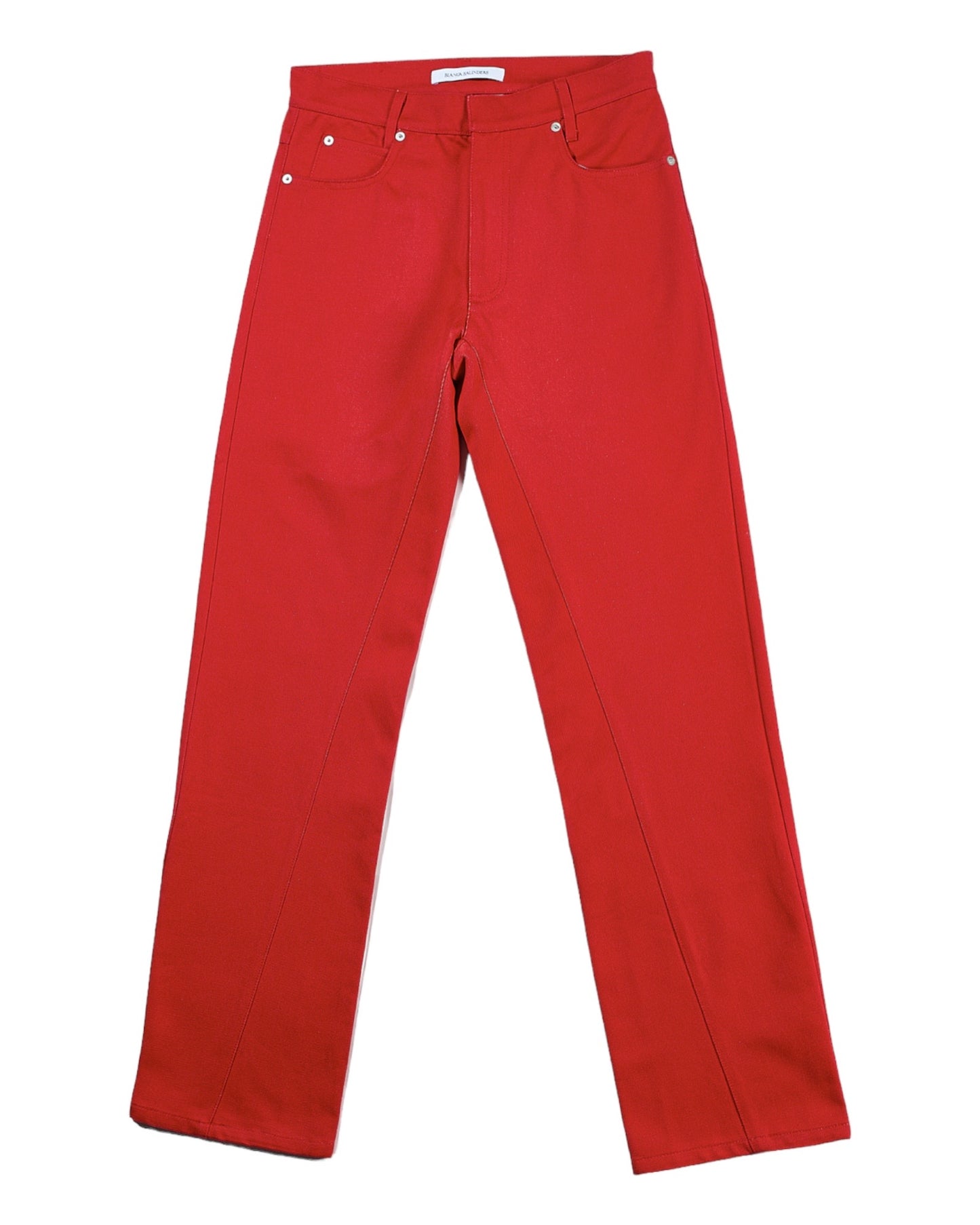 Red Straight Life Leg Jeans